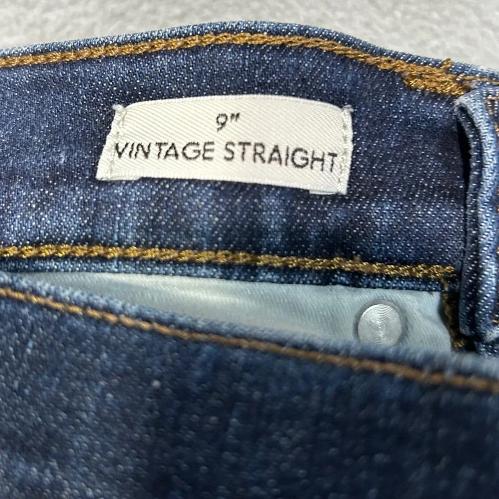 J Crew Jeans Womens Size 24 Dark Wash 9 inch Vintage‎ Straight Ankle stright leg